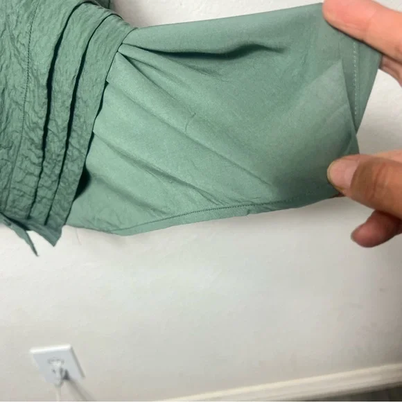 Pilcro Short-Sleeve Pintuck
Tunic Shirt Dress Olive Green Size M NWT - Picture 10 of 15